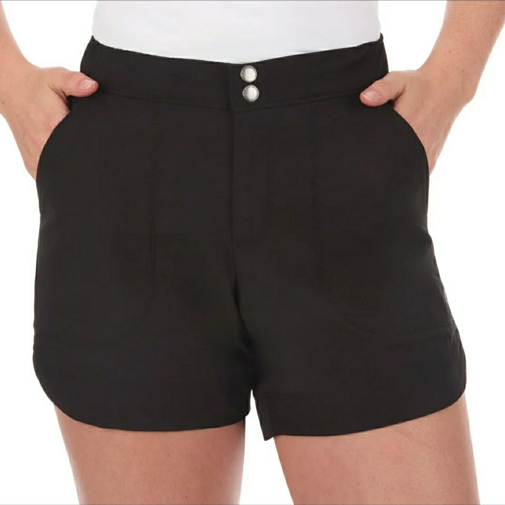 The American Outdoorsman Womens Black Utility Hiking Cargo Shorts Size M